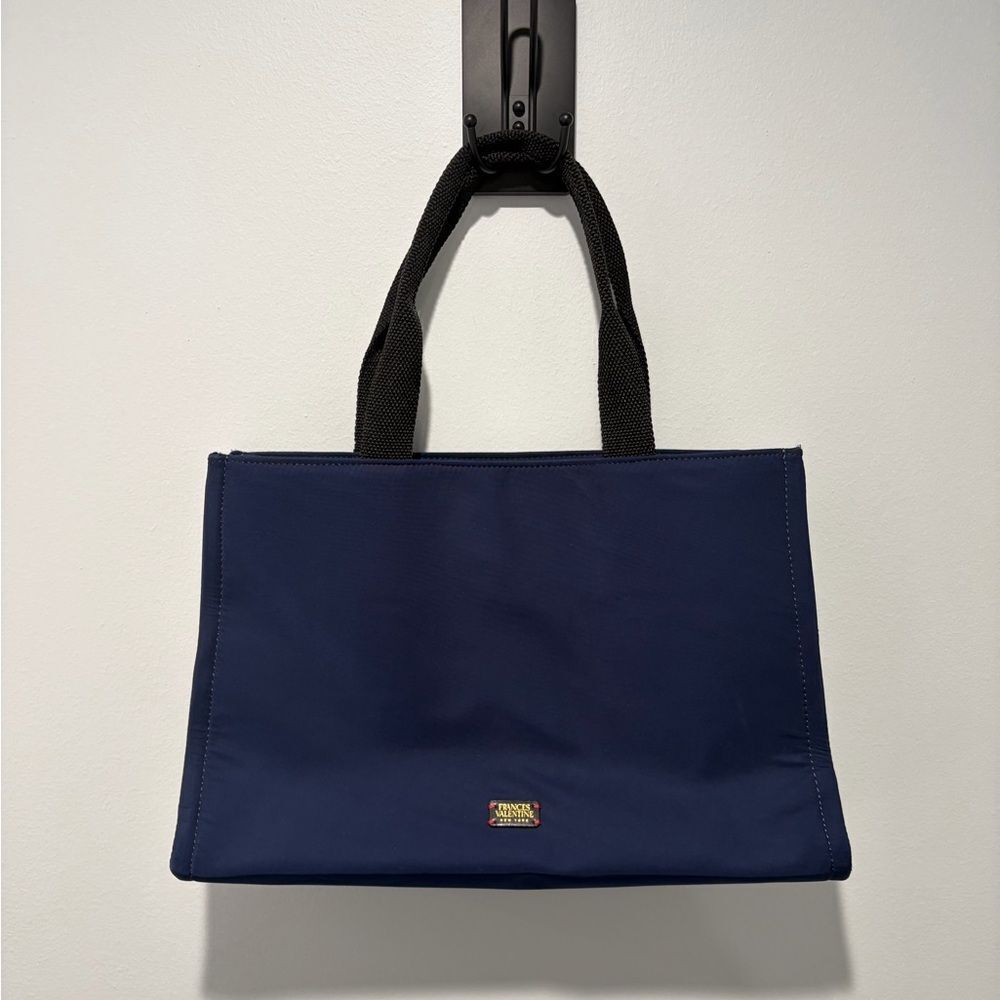 Frances Valentine Kate CEO Nylon Shopper Tote Bag Blue